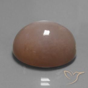 Piedra de Luna Marrón claro medio natural de 24.60 ct, Ovalada, Translúcido