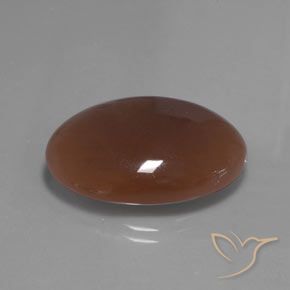 Piedra de Luna Marrón medio natural de 22.04 ct, Ovalada, Translúcido