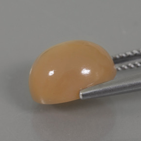 Piedra de Luna Crema naranja dorado natural de 4.49 ct, Corte Óvalo, Transparente