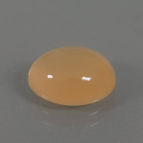 Piedra de luna dorado natural de 3,70 ct, corte óvalo, transparente