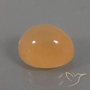 Piedra de Luna Crema naranja dorado natural de 5.07 ct, Ovalada, Transparente