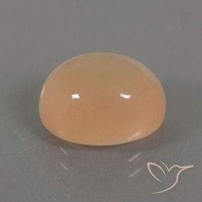 Piedra de Luna Dorado-naranja medio natural de 4.41 ct, Ovalada, Transparente
