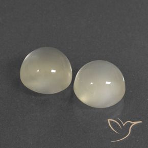 Gemas de Piedra de Luna Blanco cálido natural de 6.83 ct, Redondo, Translúcido