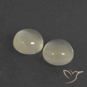 Gemas de Piedra de Luna Blanco cálido natural de 5.98 ct, Redondo, Translúcido