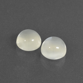 Gemas de piedra de luna blanco natural de 4,12 ct, corte redondo, translúcido