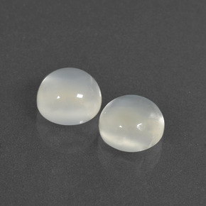 Gemas de piedra de luna blanco natural de 4,56 ct, corte redondo, translúcido