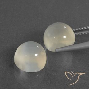 Gemas de Piedra de Luna Blanco cálido natural de 7.84 ct, Redondo, Translúcido