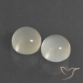 Gemas de Piedra de Luna Blanco cálido natural de 7.23 ct, Redondo, Translúcido