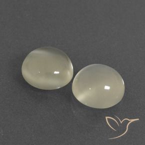 Gemas de Piedra de Luna Blanco cálido natural de 5.40 ct, Redondo, Translúcido