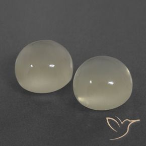 Gemas de Piedra de Luna Blanco cálido natural de 7.14 ct, Redondo, Translúcido