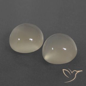 Gemas de Piedra de Luna Blanco cálido natural de 6.26 ct, Redondo, Translúcido
