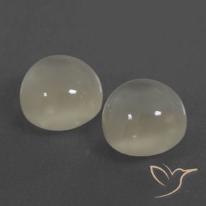 Gemas de Piedra de Luna Blanco cálido natural de 7.15 ct, Redondo, Translúcido