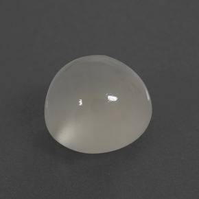 Piedra de luna blanco natural de 3,51 ct, corte redondo, translúcido