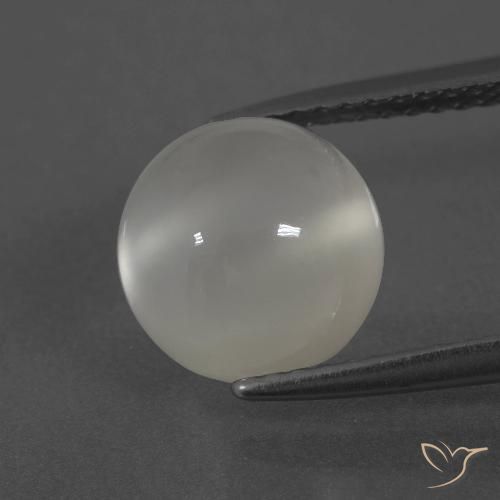 3.52ct Natural Blanco cálido Piedra de Luna, Redondo, Translúcido