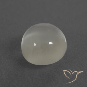 Piedra de Luna Blanco cálido natural de 3.52 ct, Redondo, Translúcido