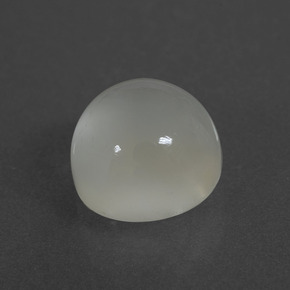 Piedra de luna blanco natural de 3,51 ct, corte redondo, translúcido