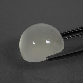 Piedra de luna blanco natural de 3,51 ct, corte redondo, translúcido