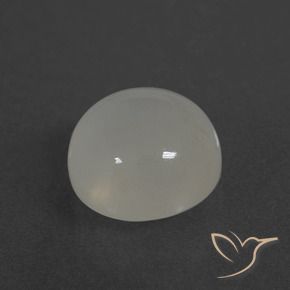 Piedra de Luna Blanco cálido natural de 3.19 ct, Redondo, Translúcido