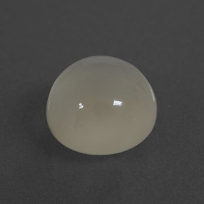 Piedra de luna blanco natural de 3,58 ct, corte redondo, translúcido