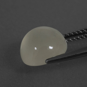 Piedra de luna blanco natural de 3,58 ct, corte redondo, translúcido