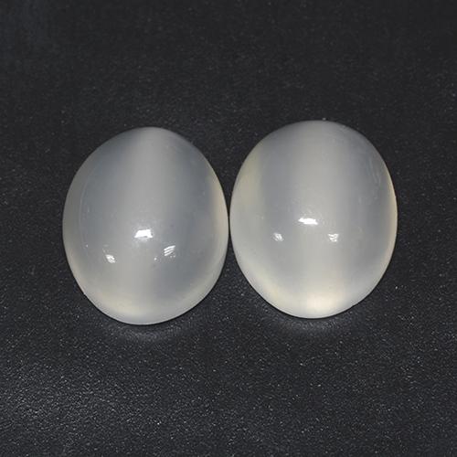 Gemas de piedra de luna blanco natural de 8,20 ct, corte óvalo, translúcido