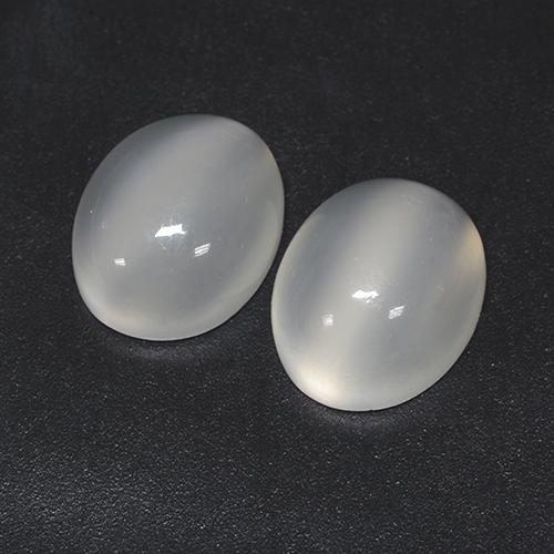 Gemas de piedra de luna blanco natural de 8,20 ct, corte óvalo, translúcido