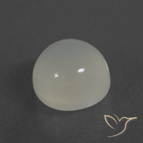 Piedra de luna blanco natural de 3,70 ct, corte redondo, translúcido