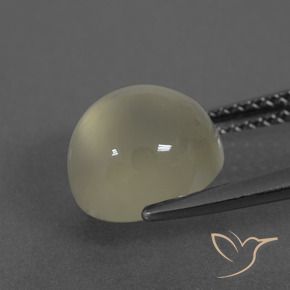 Piedra de Luna Blanco cálido natural de 3.59 ct, Redondo, Translúcido