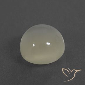 Piedra de Luna Blanco cálido natural de 3.44 ct, Redondo, Translúcido