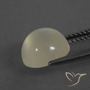 Piedra de Luna Blanco cálido natural de 3.44 ct, Redondo, Translúcido