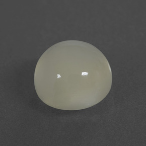 Piedra de luna blanco natural de 3,55 ct, corte redondo, translúcido