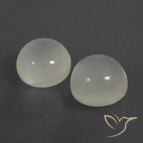 Gemas de Piedra de Luna Blanco cálido natural de 6.94 ct, Redondo, Translúcido