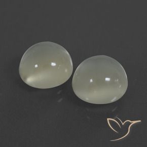 Gemas de Piedra de Luna Blanco cálido natural de 6.90 ct, Redondo, Translúcido