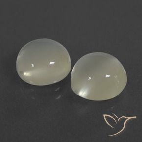 Gemas de Piedra de Luna Blanco cálido natural de 6.22 ct, Redondo, Translúcido