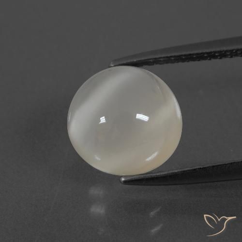 2.80ct Natural Blanco cálido Piedra de Luna, Redondo, Translúcido