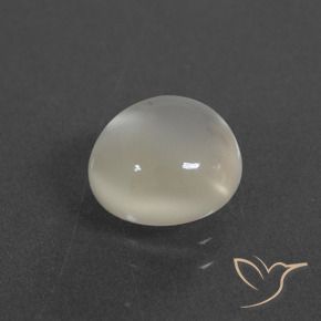Piedra de Luna Blanco cálido natural de 2.80 ct, Redondo, Translúcido