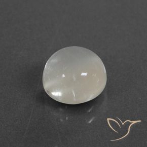 Piedra de Luna Blanco cálido natural de 2.43 ct, Redondo, Translúcido