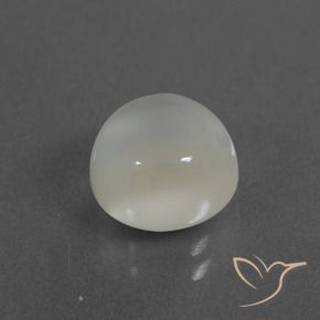 Piedra de Luna Blanco cálido natural de 2.94 ct, Redondo, Translúcido
