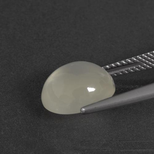 Piedra de Luna Blanco cálido natural de 4.10 ct, Corte Óvalo, Translúcido