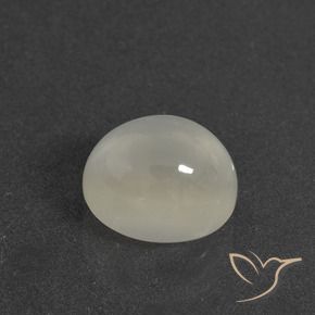 Piedra de luna blanco cálido natural de 4,17 ct, corte óvalo, translúcido