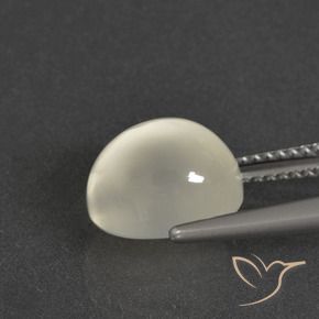 Piedra de luna blanco cálido natural de 4,17 ct, corte óvalo, translúcido