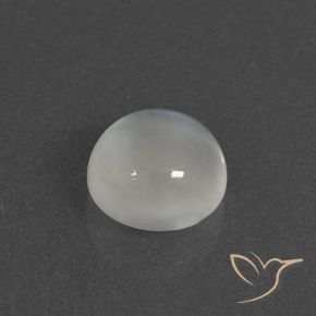 Piedra de luna blanco natural de 2,30 ct, corte redondo, translúcido