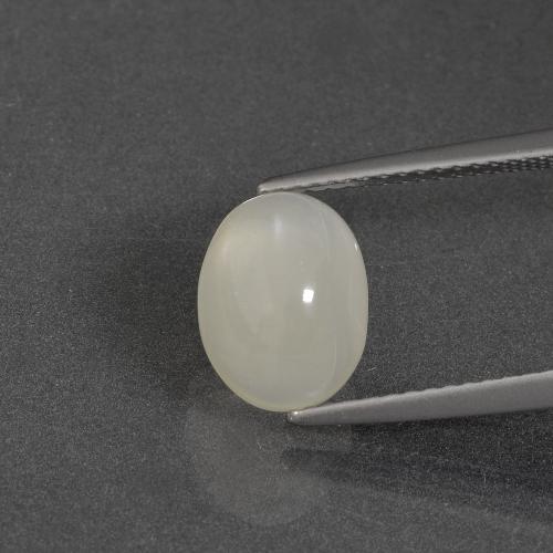 Piedra de Luna Blanco cálido natural de 2.82 ct, Corte Óvalo, Translúcido
