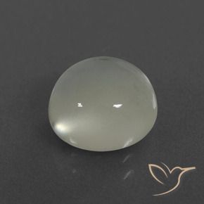 Piedra de Luna Blanco cálido natural de 3.18 ct, Redondo, Translúcido