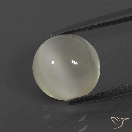 2.84ct Natural Blanco cálido Piedra de Luna, Redondo, Translúcido