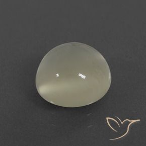 Piedra de Luna Blanco cálido natural de 2.84 ct, Redondo, Translúcido