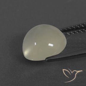 Piedra de Luna Blanco cálido natural de 2.84 ct, Redondo, Translúcido