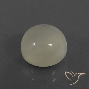 Piedra de Luna Blanco cálido natural de 3.33 ct, Redondo, Translúcido