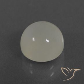 Piedra de Luna Blanco cálido natural de 3.36 ct, Redondo, Translúcido