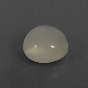 Piedra de luna blanco natural de 2,64 ct, corte redondo, translúcido